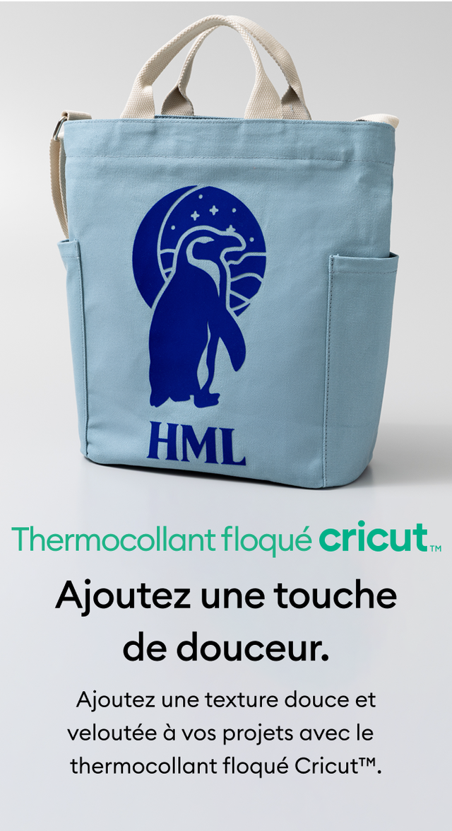 Add a soft, velvety texture to your projects Add a soft, velvety texture to your projects with Cricut&trade; Flocked Iron-On.with Cricut&trade; Flocked Iron-On.