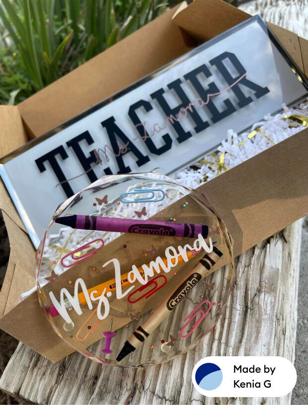 Personalized name plates for teachers