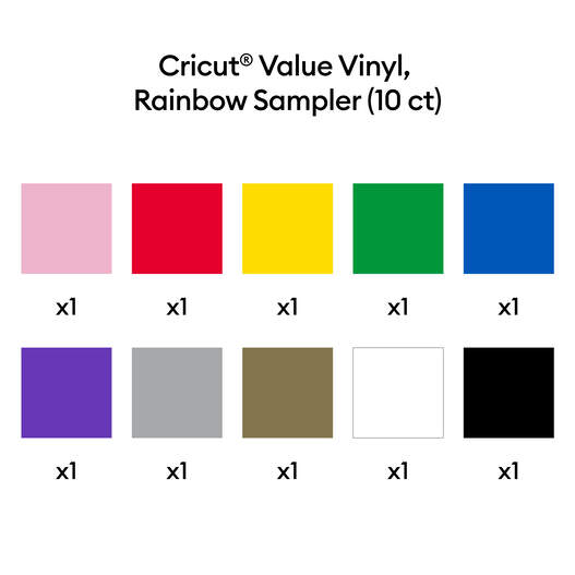 Value Vinyl Rainbow Sampler (0.3m / 12 in) (10 ct)