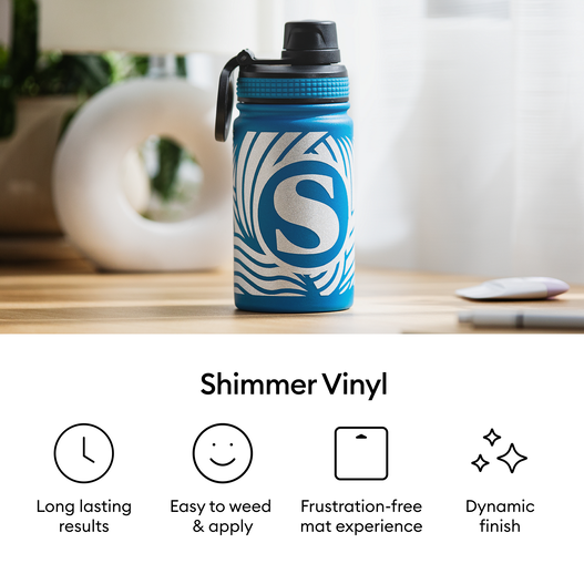 Shimmer Vinyl &ndash; Permanent (1.2m / 4 ft), Silver