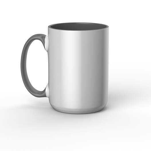 Beveled Ceramic Mug Blank - Grey, 15 oz/425 ml (1 ct)