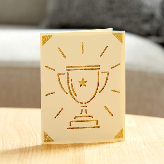 Cricut Joy&trade; Insert Cards, Cream/Gold Glitter