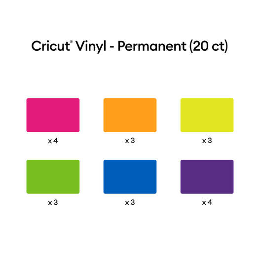 Vinyle, collection Bright Rainbow&nbsp;- Permanent (20&nbsp;unit&eacute;s)