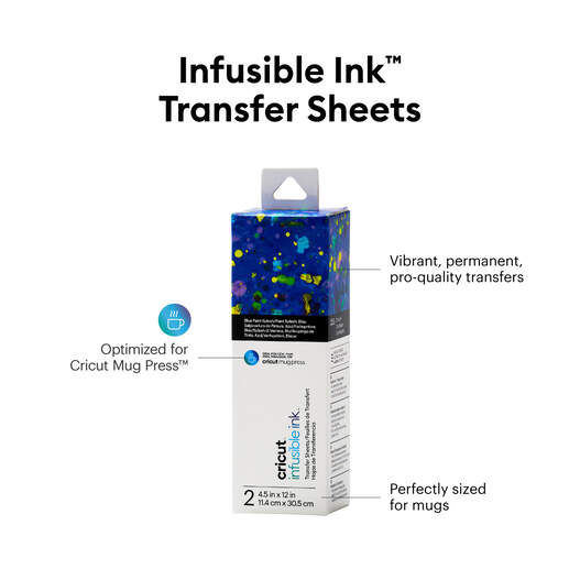 Feuilles de transfert Infusible Ink&trade; (2 unit&eacute;s), &Eacute;claboussure de peinture bleu