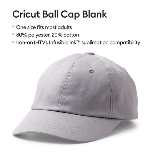 Cricut Baseball-Cap-Rohling, grau (1 Stk.)