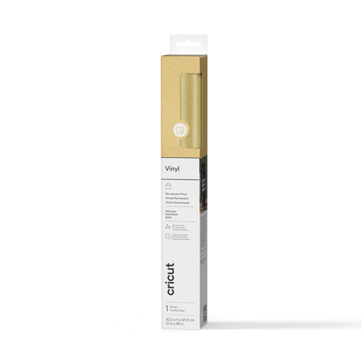 Glanz Vinyl &ndash; permanent (1,2 m / 4 Fu&szlig;), Gold