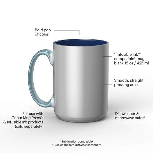 Beveled Ceramic Mug Blank - 15 oz/425 ml (1 ct)