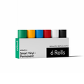 Vinyle permanent sans tapis Smart Vinyl&trade; Cricut Joy&trade;, collection Variety (0,9 m / 3 pi, 6 unit&eacute;s)