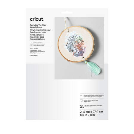 Printable Vinyl for Laser Printers - 8.5 in x 11 in (25 ct)