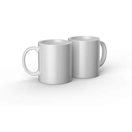 Ceramic Mug Blank, White - 12 oz/350 ml (2 ct)