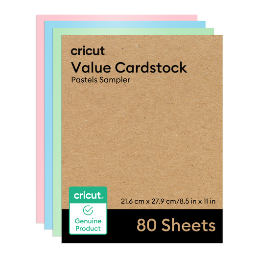 Value Cardstock, Pastels Sampler - 8.5 in x 11 in (80 ct)
